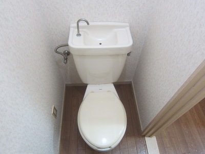 Toilet. With electrical outlet