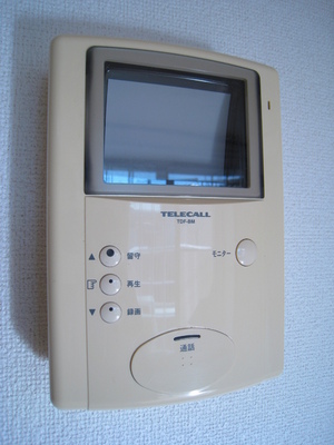 Security. TV monitor phone to glance at the visitor who is found