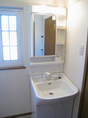 Washroom. Convenient shampoo dresser also busy morning