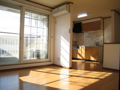Living and room. Bright living room facing the balcony