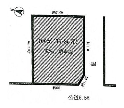 Compartment figure. Land price 14.8 million yen, Land area 100 sq m