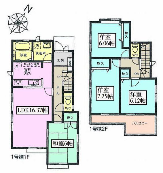 Floor plan. 36,800,000 yen, 4LDK, Land area 132.53 sq m , Building area 98.53 sq m
