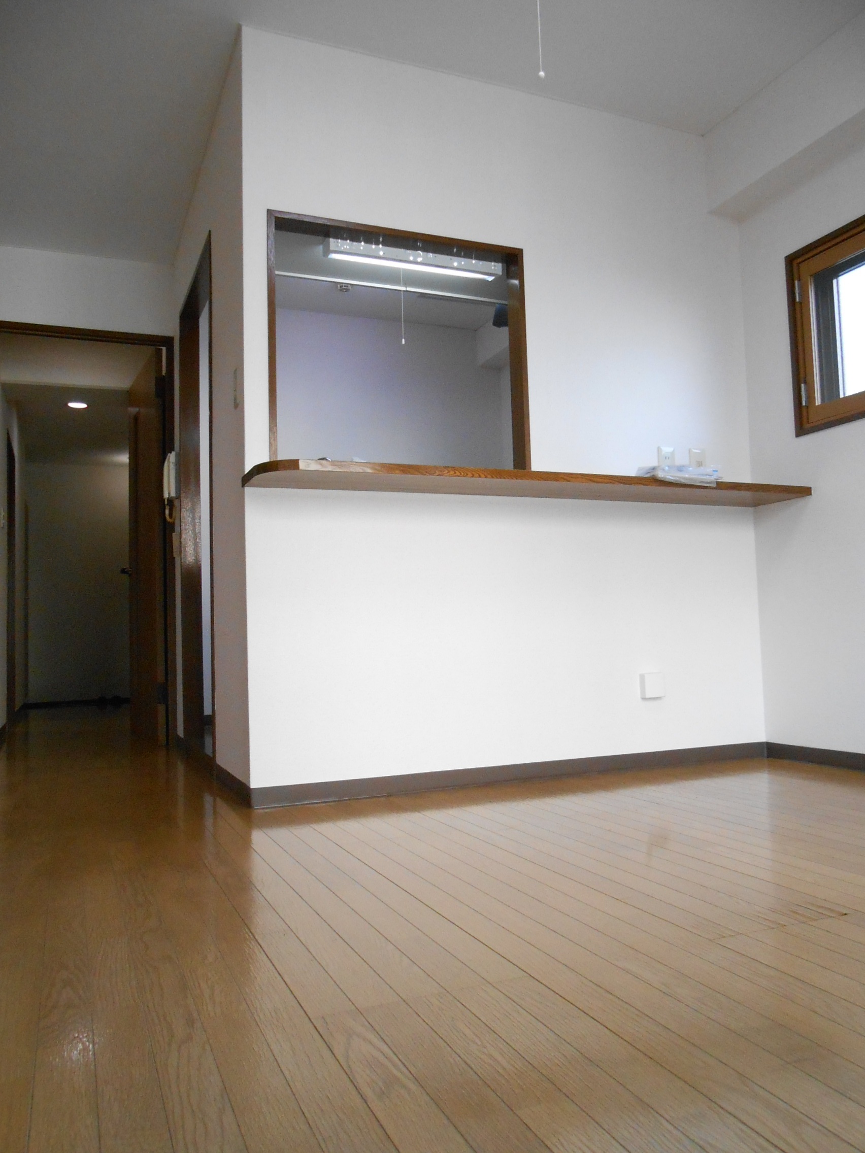 Living and room. Happy face-to-face kitchen