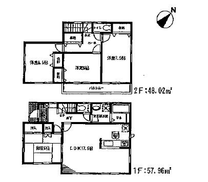 Floor plan. 1440m to Saitama high-speed rail "Angyo Totsuka" station