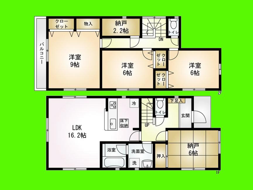 Floor plan. Price 23.8 million yen, 3LDK+S, Land area 163.64 sq m , Building area 105.3 sq m