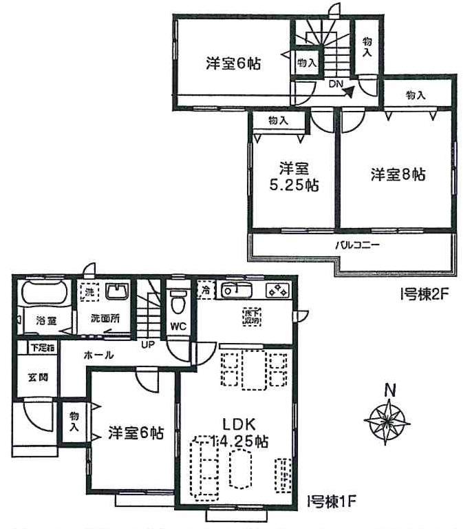 Floor plan. Local guide map