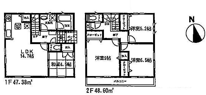 Floor plan. 26,800,000 yen, 4LDK, Land area 114.08 sq m , Building area 95.98 sq m