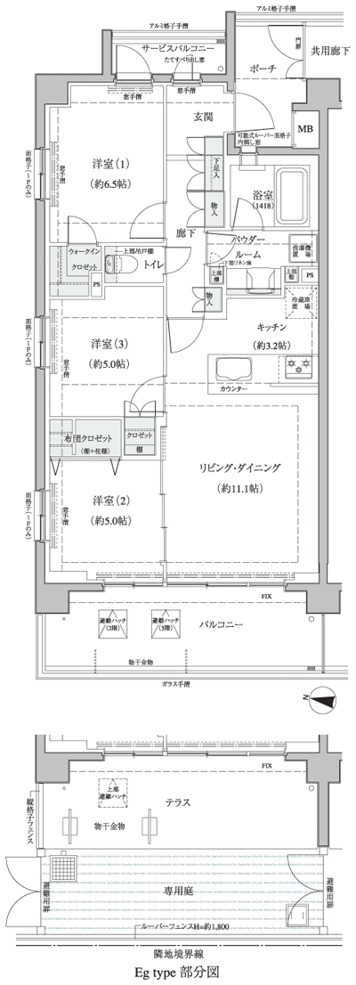 Floor: 3LDK + futon closet + walk-in closet, the occupied area: 70.13 sq m, Price: 30,480,000 yen, now on sale