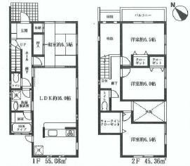 Floor plan. (Sakuramachi A Building), Price 32,800,000 yen, 4LDK, Land area 131.98 sq m , Building area 100.44 sq m