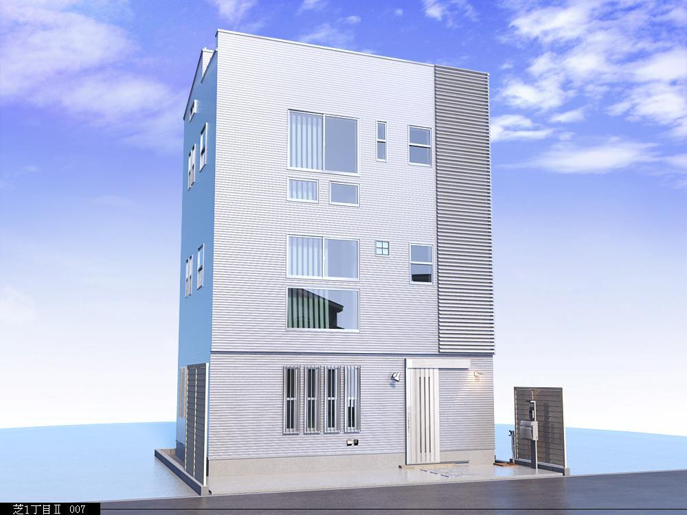 Rendering (appearance). Cherry tree-lined is beautiful in the spring Midorikawa, Is a city-type housing of enjoy future-oriented town ion mall nearby good environment full of full of natural moisture, such as turf 1-chome park and Shibashimo petting park, etc. ☆ 