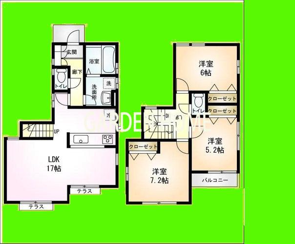 Floor plan. Price 25,800,000 yen, 3LDK, Land area 87.54 sq m , Building area 80.73 sq m