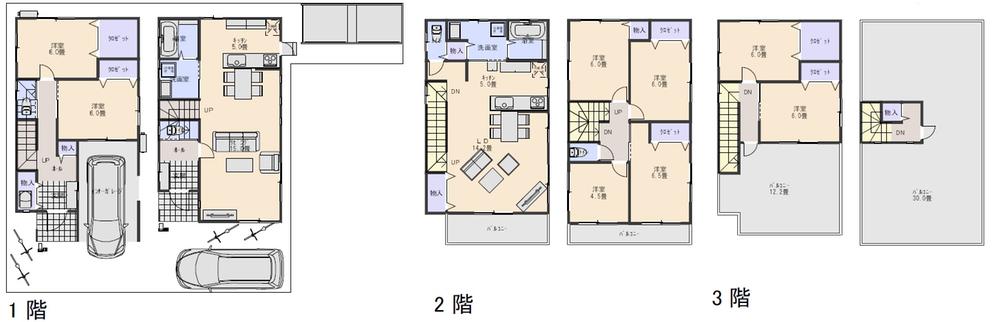 Other building plan example. A ・ B compartment