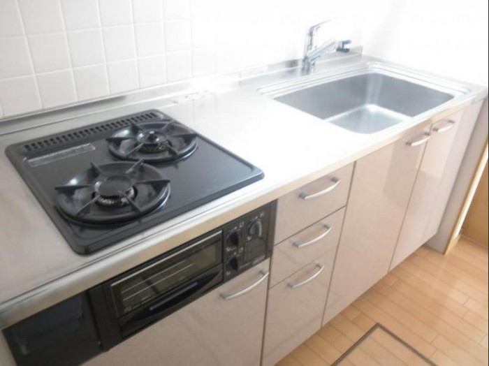 Kitchen. Kitchen there is a margin of cooking space the width of the dishes also spread