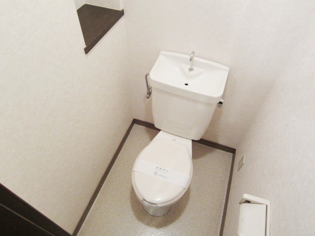 Toilet. Hot water washing is the toilet seat can be installed