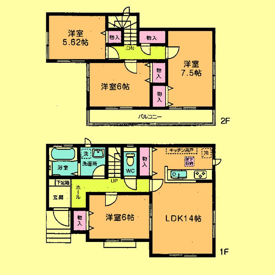 Floor plan. 25,800,000 yen, 4LDK, Land area 104.14 sq m , Building area 94.6 sq m located view in addition to this, It will be provided by the hope of design books, such as layout.