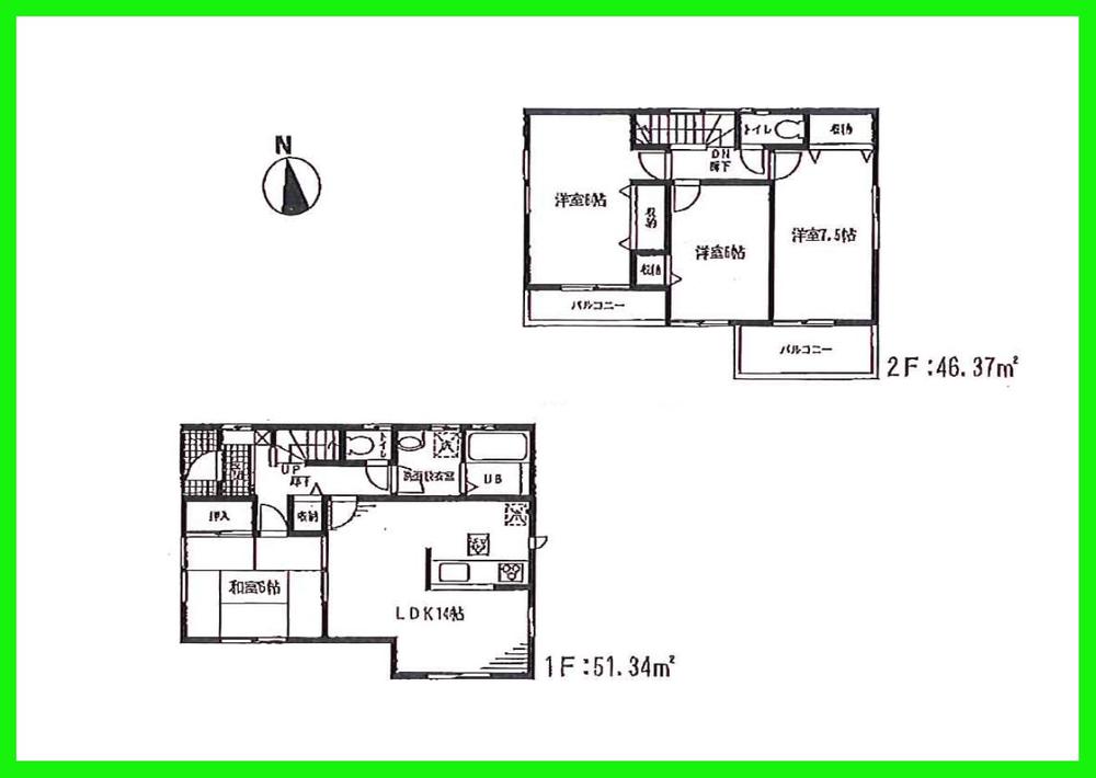 Floor plan. (12 Building), Price 29,300,000 yen, 4LDK, Land area 100.01 sq m , Building area 97.71 sq m