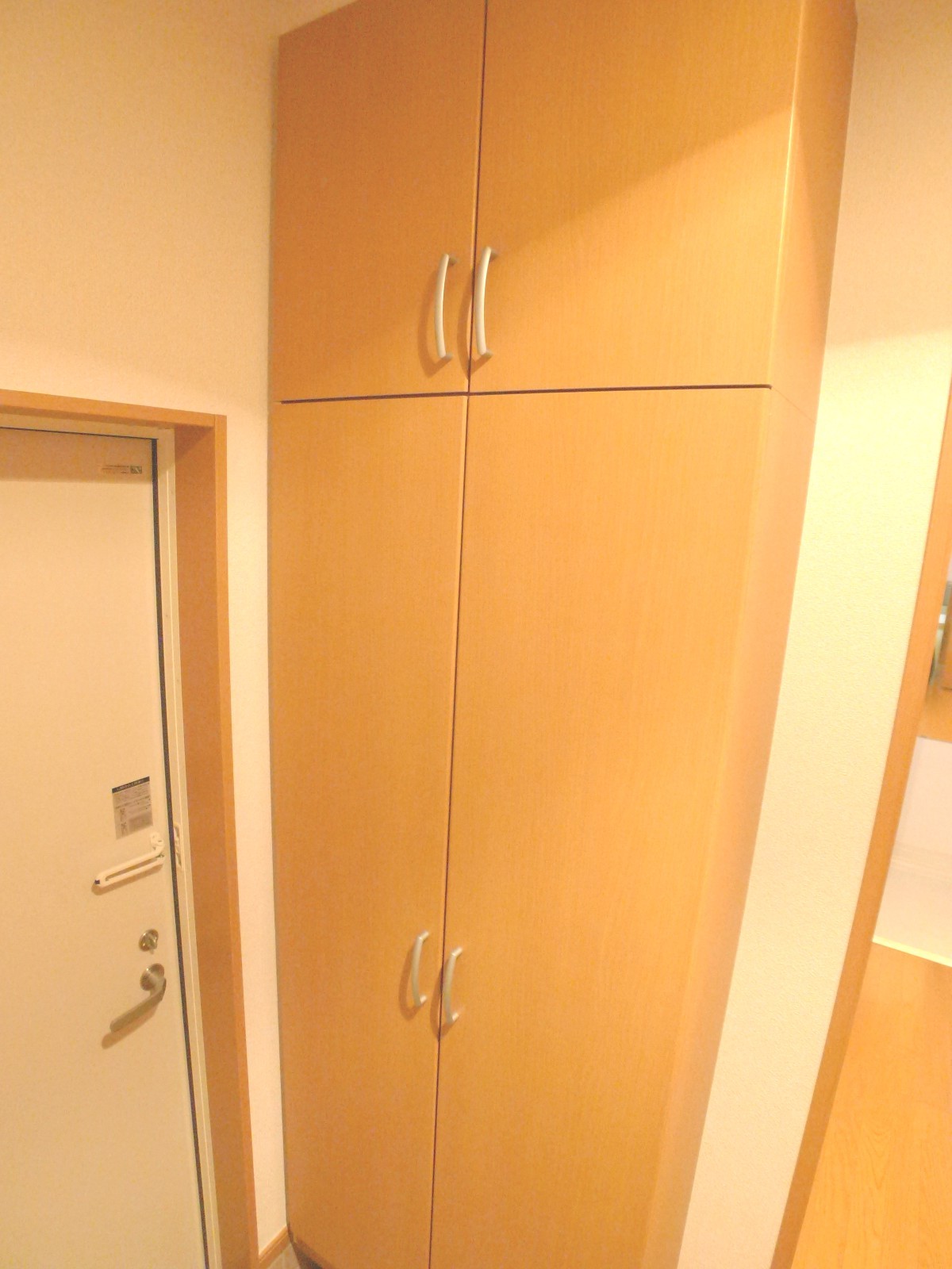 Entrance. Large shoe box