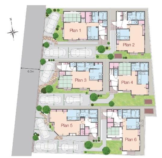 The entire compartment Figure. Decorated the garden space, Produce spread the room