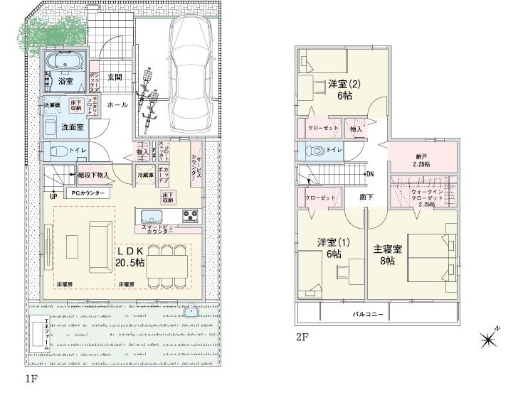 Floor plan.  [No. 16 place] So we have drawn on the basis of the Plan view] drawings, Plan and the outer structure ・ Planting, such as might actually differ slightly from.  Also, car ・ bicycle ・ furniture ・ Consumer electronics ・ It is such as equipment not included in the price. 