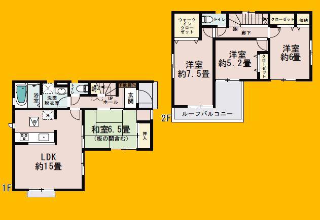 Floor plan. 23.8 million yen, 4LDK, Land area 100.1 sq m , Building area 98.54 sq m