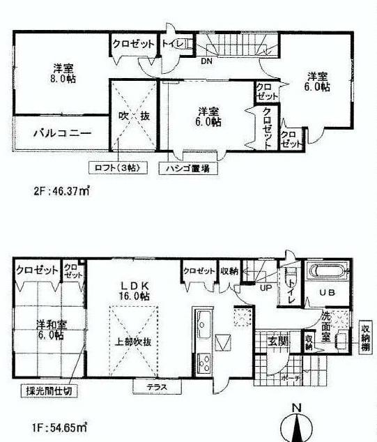Floor plan. 41,800,000 yen, 4LDK, Land area 101.1 sq m , Building area 101.02 sq m