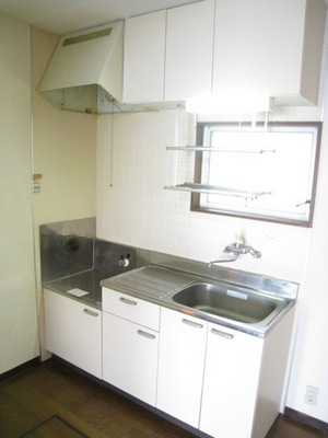 Kitchen. Two-burner gas stove installation Allowed