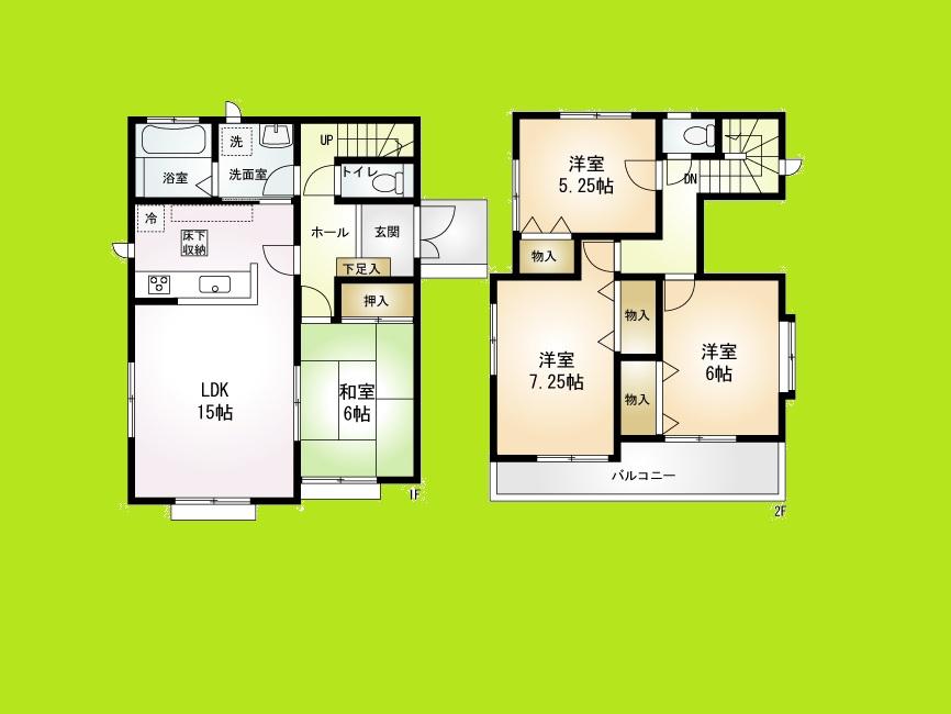 Floor plan. (C), Price 33,800,000 yen, 4LDK, Land area 130.75 sq m , Building area 96.46 sq m