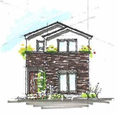 Building plan example (Perth ・ appearance). Appearance plan example