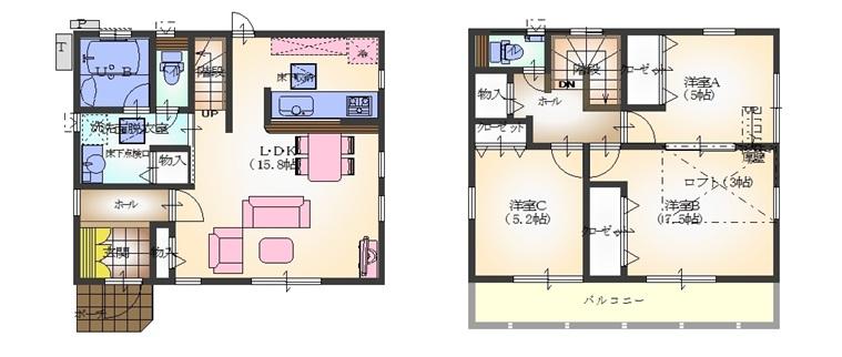 Floor plan. (C Building), Price 29,800,000 yen, 3LDK, Land area 78.78 sq m , Building area 86.12 sq m