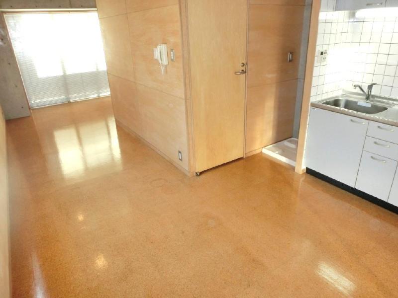 Living and room. Of strange floor plan studio!