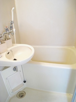 Bath. Relaxing bath time with another bus toilet