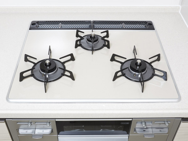 Kitchen.  [Two short beeps and a stove] Stove of Tokyo Gas "beep and a stove.". In addition to incorporating peace of mind function Si sensor, The degree of fire Ya the temperature control function which can leave it to the stove, Both sides grilled waterless grill, etc., It is equipped with a function that will comfortably support the dishes making.