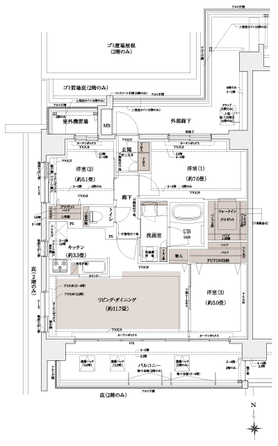 Floor: 3LDK + WIC, the area occupied: 71.4 sq m, Price: 34,980,000 yen, now on sale