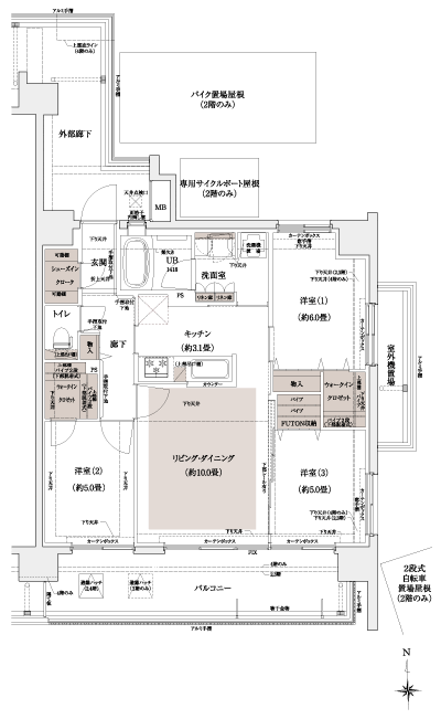 Floor: 3LDK + 2WIC, occupied area: 70.12 sq m, price: 35 million yen (tentative)