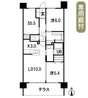 Floor: 2LDK + S + MC, occupied area: 68.01 sq m, price: 27 million yen (tentative)