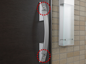 Security.  [Double-lock door handle] It takes also time trying to illegally unlocking, Adopt a double-lock the door handle of the lock in two, upper and lower.  ※ Same specifications