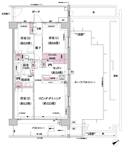 Floor: 3LDK + FC (family closet), the occupied area: 73.28 sq m