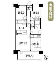 Floor: 3LDK + FC (family closet), the area occupied: 70.1 sq m