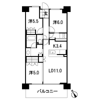 Floor: 3LDK + FC (family closet), the area occupied: 70.1 sq m