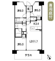 Floor: 3LDK + FC (family closet), the occupied area: 69.01 sq m