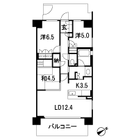 Floor: 3LDK + N (storeroom), the occupied area: 72.32 sq m