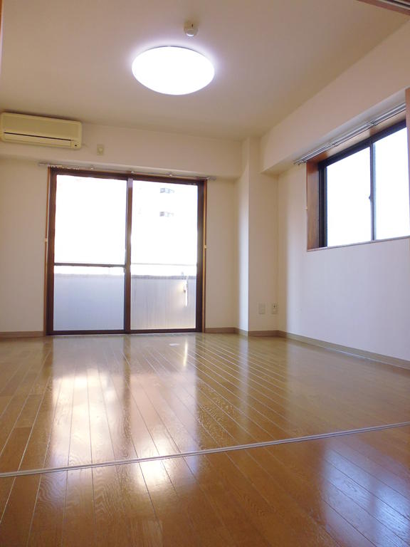 Living and room. Corner room two-sided lighting