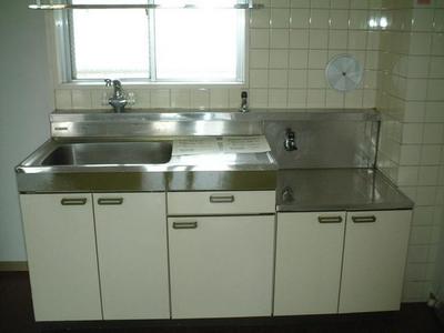 Kitchen. Cooking space is firmly secured