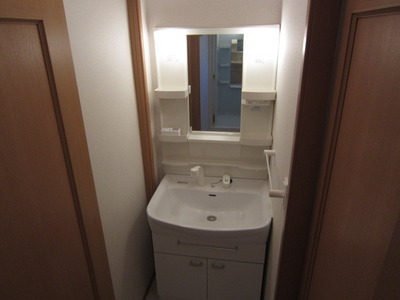 Washroom. Shampoo dresser with wash basin
