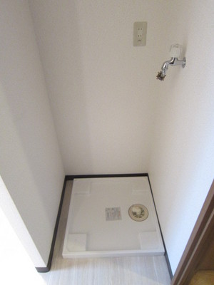 Other Equipment. Indoor washing machine storage is useful to think of the flow line of the housework