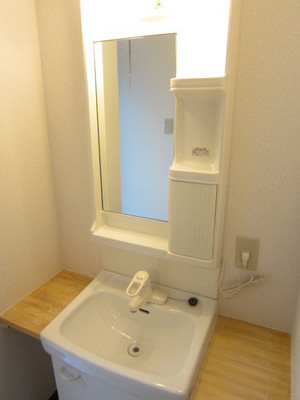 Washroom. Storage rack is useful Dresser