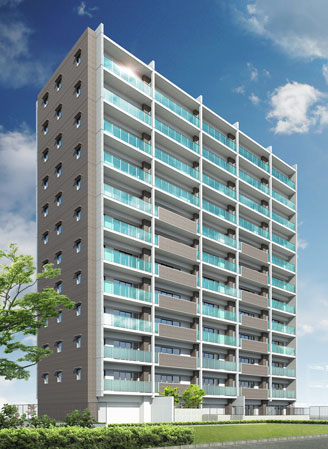 Buildings and facilities. All houses facing south. South wide living & Center open sash adopted. (Exterior view)