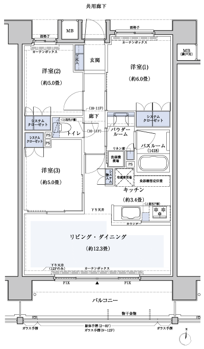 Floor: 3LDK, occupied area: 67.65 sq m