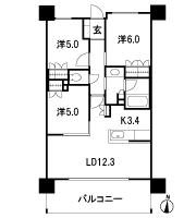 Floor: 3LDK, occupied area: 67.65 sq m