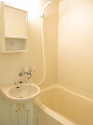 Bath. Relaxing bath time with another bus toilet